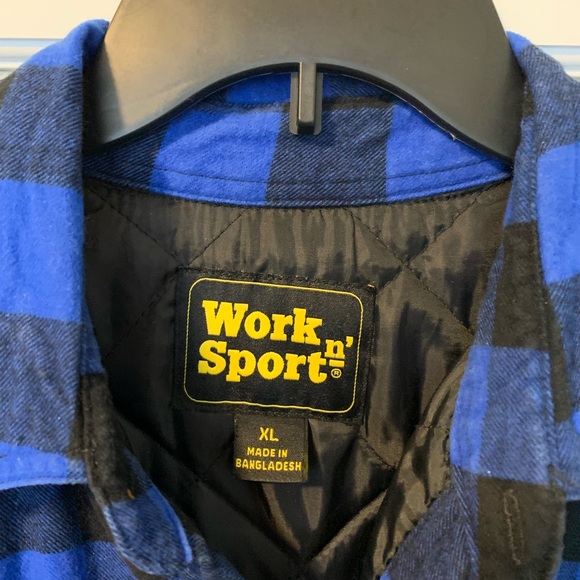 Work N Sport Shirts Mens Work N Sport Quilt Lined Snap Flannel Xl